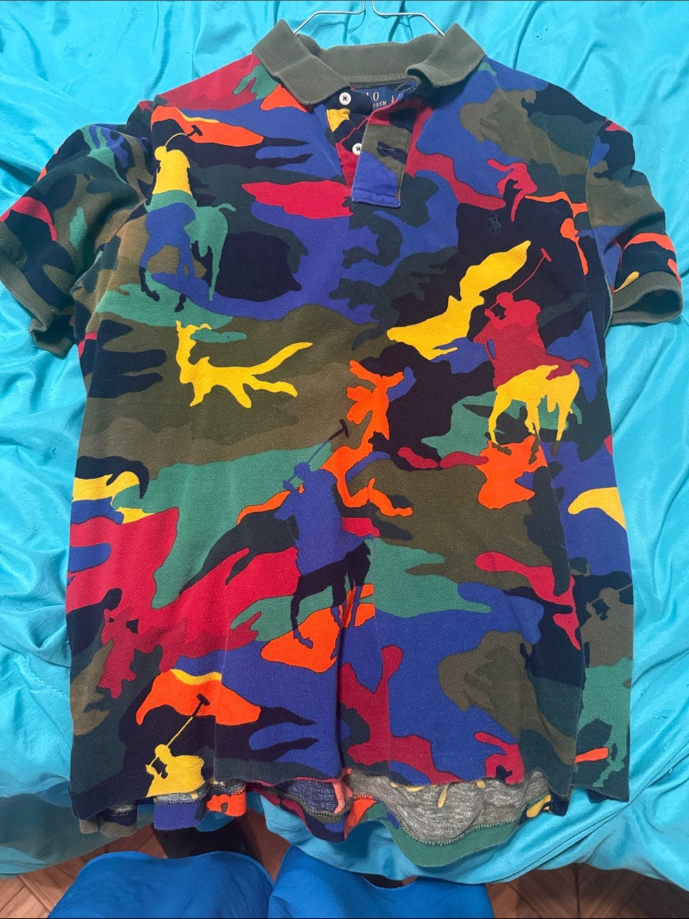 Ralph Lauren Multicolor Polo with Bright Camo Riders